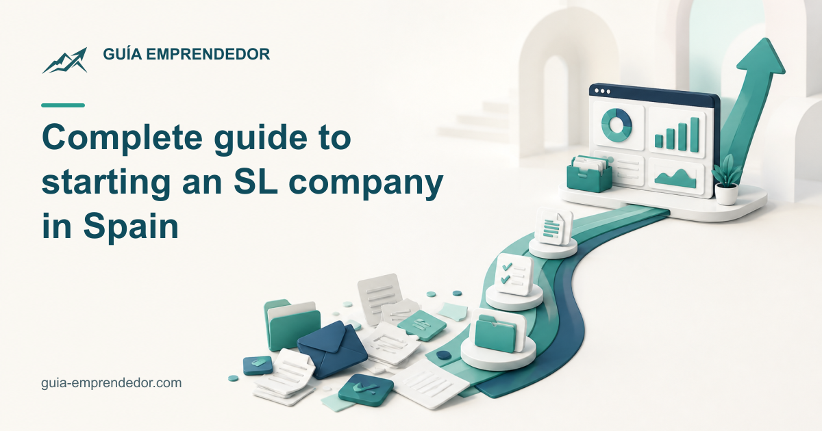 How to start a business in Spain, with an organised visual route through legal forms, costs and steps