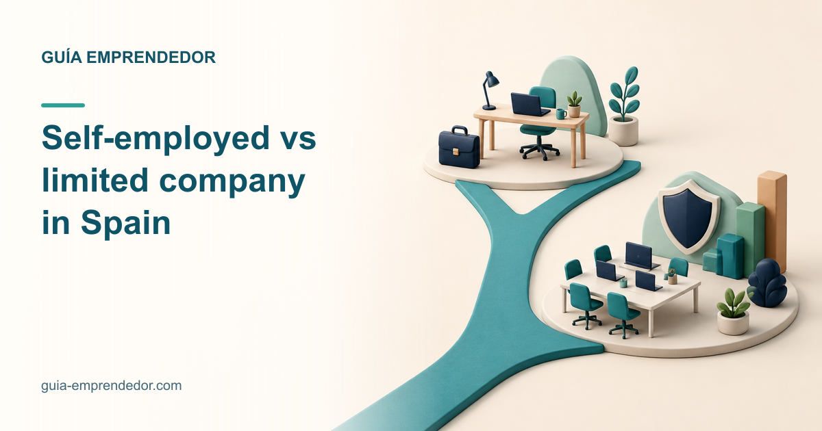 Comparison between registering as self-employed and forming a limited company in Spain