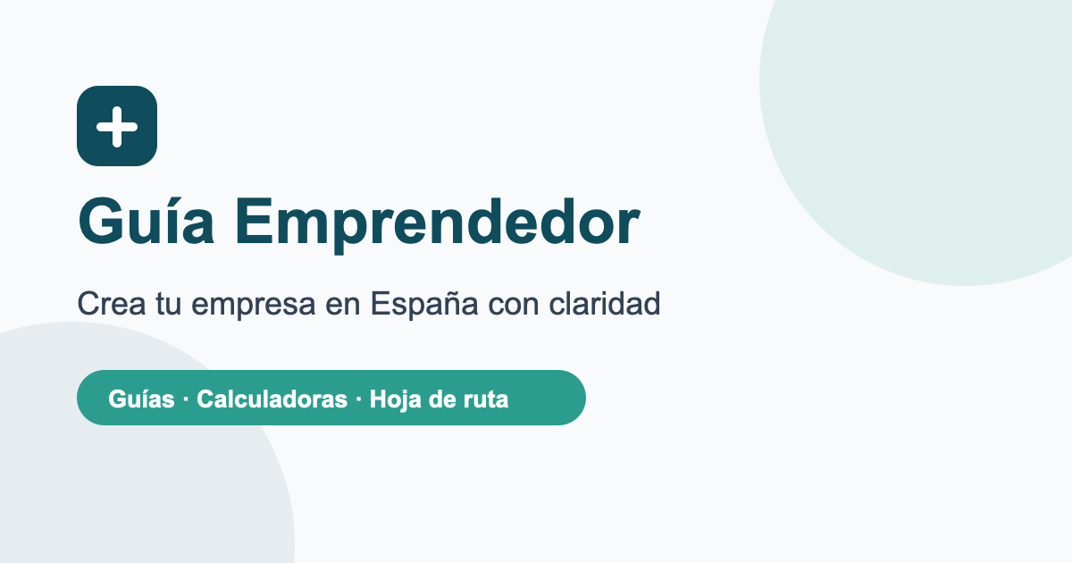 Guía Emprendedor, guías y calculadoras para crear una empresa en España